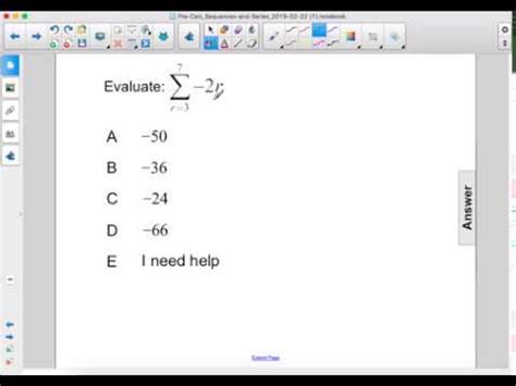 Precalc Sequences Arithmetic Series Pt Q Youtube