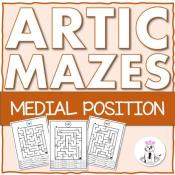 No Prep Articulation Mazes Medial Position By Speech Therapy Spot