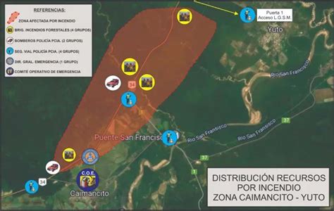 Chubut envió brigadistas a combatir incendio en Jujuy