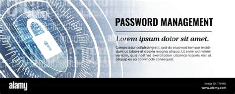 Password Management Digital Background Vector Web Banner Template