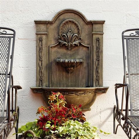 Shop Lady Bug Formal Courtyard 31 In Resin Wall Outdoor Fountain At