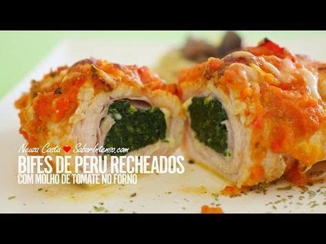 Bifes De Peru Recheados Molho De Tomate No Forno SaborIntenso