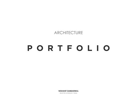 Architecture Portfolio 2022 By Nishant Sabbarwal Issuu