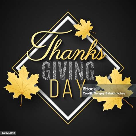 Selamat Hari Thanksgiving Banner Untuk Desain Anda Kartu Ucapan Daun