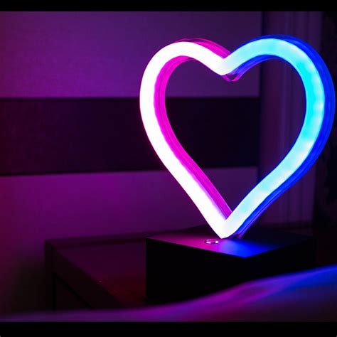 Neon Heart Wall Light Neon Light Signs Led Neon Signs Illuminated