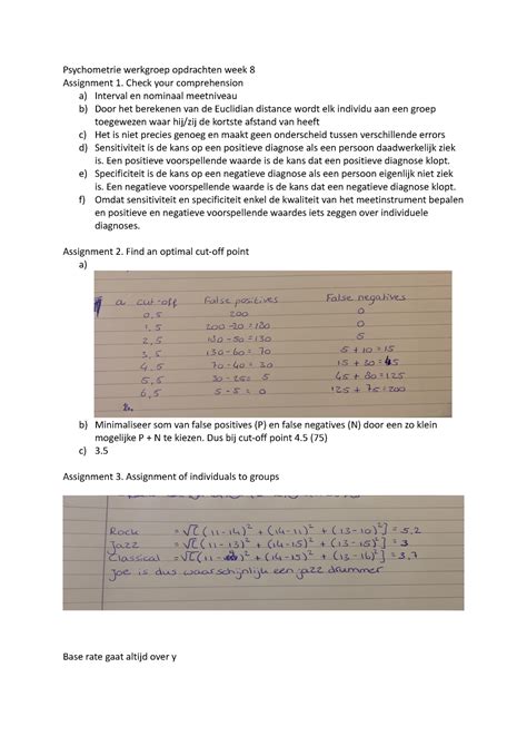 Psychometrie Werkgroep Opdrachten Week 8 Check Your Comprehension A