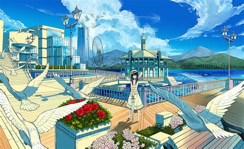 HD Wallpaper Anime Architecture Building Exterior Built Structure