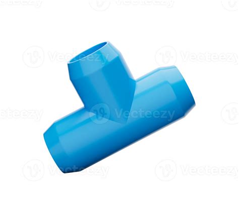 Blue Pvc Pipe Set Three Way Plastic Pipe Pvc Pipe Joints Isolated 3d Illustration 27243571 Png