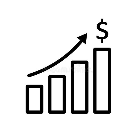 Symbole Image Croissance Graphique Ic Ne D Investissement Noir Sur