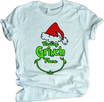 Tricou Personalizat Craciun Resting Grinch Face Marimea L Alb Crsg