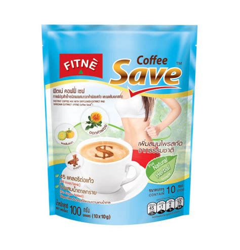 Fitne Coffee Save Instant Coffee Mix With Safflower Extract And