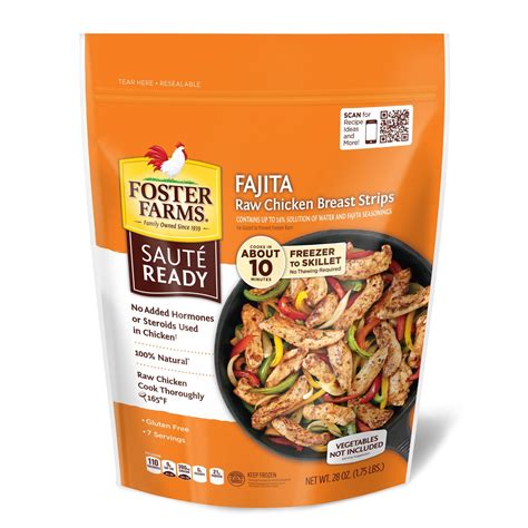 Foster Farms Sauté Ready Fajita Marinated Raw Chicken Breast Strips