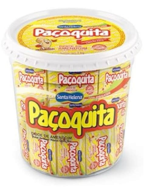 Paçoquita Doce de Amendoim 900 Grams 50 Individual Pieces Ground