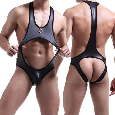 MEN S MANKINI BODYSUIT Open Butts Jockstrap Underwear Leotard Wrestling