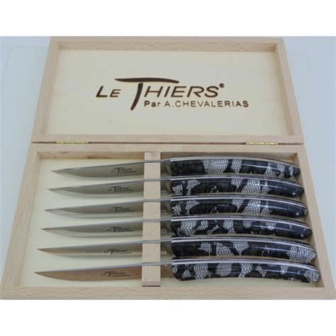 Coffret De Thiers Table Resine Incruste De Dentelle Noire Plein Manche