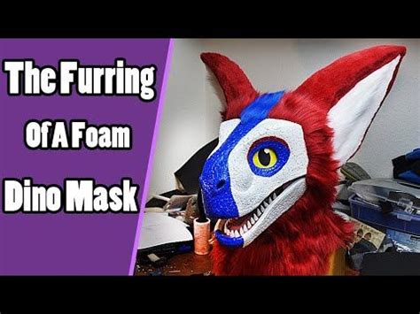 Furring A Eva Foam Dino Mask Fursuit Tutorial Fursuit Tutorial