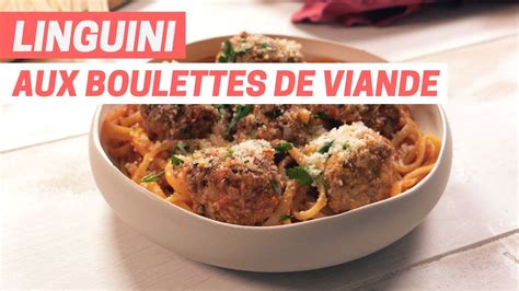 Linguini Aux Boulettes De Viande Youtube