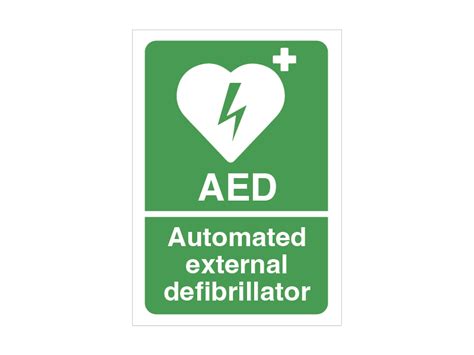 First Aid Aed Defibrillator Sign Imprint Norwich