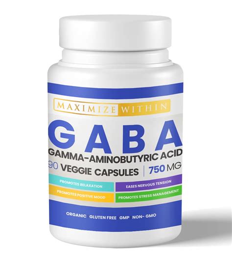 Maximize Within GABA Gamma Aminobutyric Acid 750mg Neurotransmitter