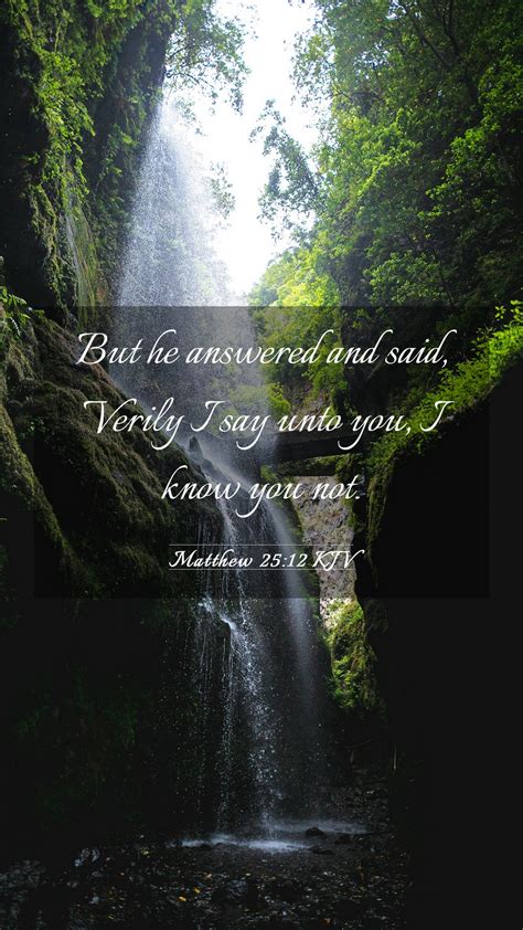 Matthew Kjv Mobile Phone Wallpaper But He Answered And Said