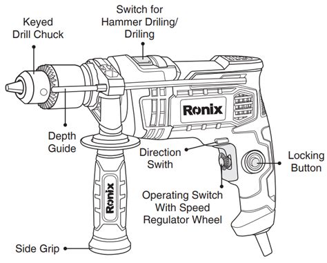 Ronix 2214K 13mm Impact Drills Instructions