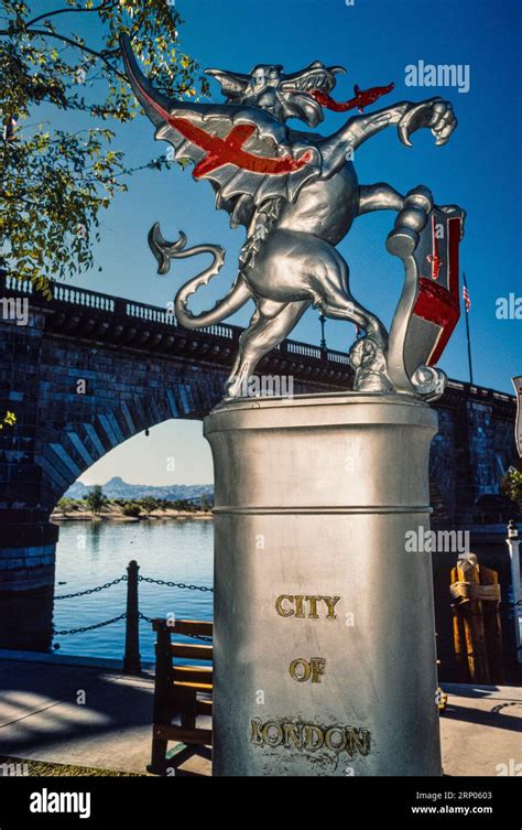 London Village And London Bridge Lake Havasu City Arizona Usa Stock