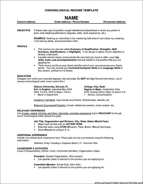 Resume Template For A Lot Of Experience