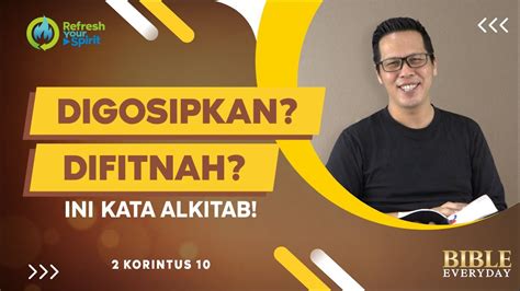 Digosipkan Difitnah Ini Kata Alkitab Korintus Petrus Kwik