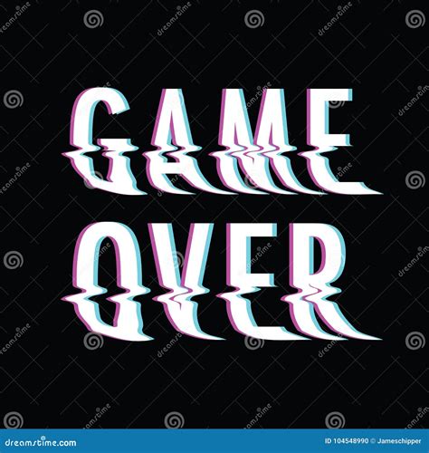 Game Over Glitch Stock Vector Illustration Of Glitch