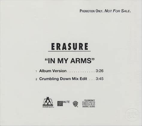 Erasure In My Arms Us Promo Cd Single Cd5 5 83058