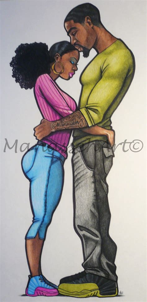 Pin By Jyde Oh On Black Black Couple Art Black Love Art Sketches