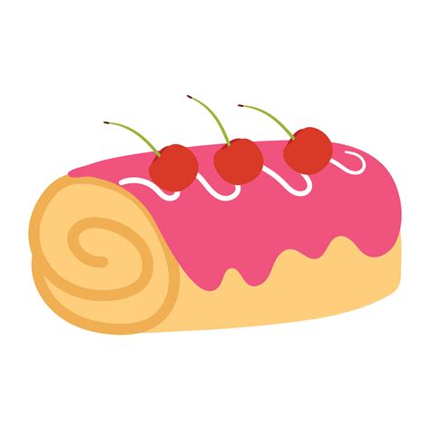 Drawing Cartoon Strawberry Cake Cute Food Sticker 32329052 Png