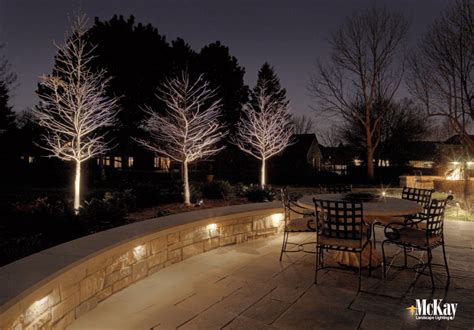 Traditional Stone Patio Lighting | McKay Landscape Lighting