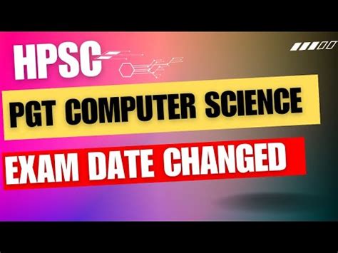 Hpsc Pgt Computer Science Exam Date Changed Hpsc Pgt Vacancy Latest