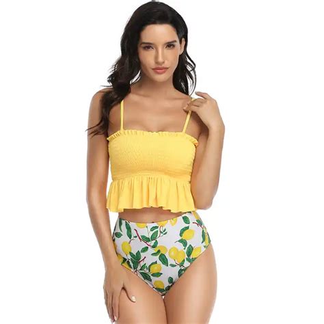 2024 New Arrivals Swimwear Print Floral Bikini Two Pieces Swimming Suit