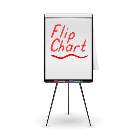 flip chart vector office whiteboard  business training isolated