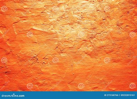 Orange Grunge Texture Background Painted Wall Bright Saturated Color