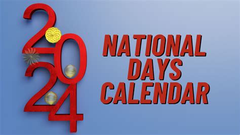 National Day Calendar For Business 2024