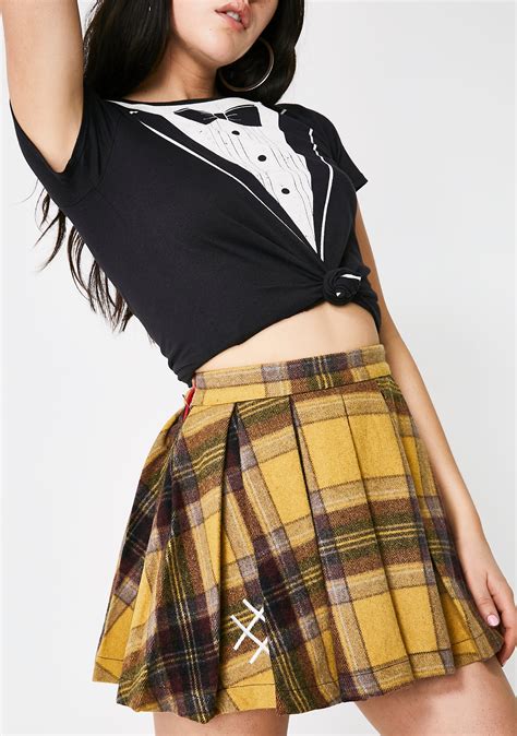 Plaid Mini Skater Skirt Dolls Kill