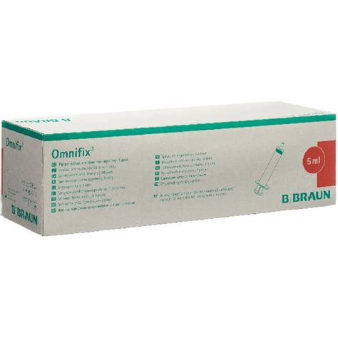 B Braun Seringue Omnifix 5ml Luer Lock Sans Latex 100 Pcs Acheter