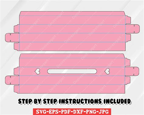 Box Template Printable Paper Box Template Silhouette Cameo