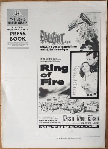 Ring Of Fire David Janssen Joyce Taylor 1961 Pressbook 541 Ebay