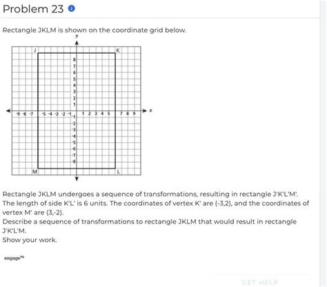 Rectangle JKLM Undergoes A Sequence Of Transformations Resulting In