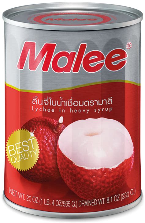 ลนจในนำเชอม Malee Canned Fruit