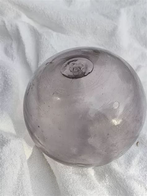 Ancienne Boule De P Che Flotteur Verre Souffl Cm Eur