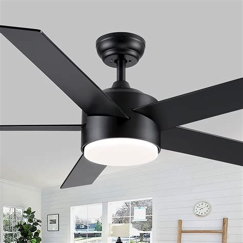 Inch Black Ceiling Fans With Lights And Remote Dimmable Color