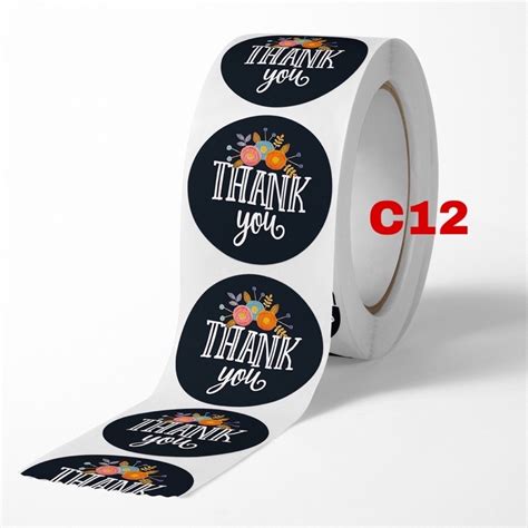 Jual Stiker Segel Thank You Kotak Kue Roti Stiker Thank You Colorfull