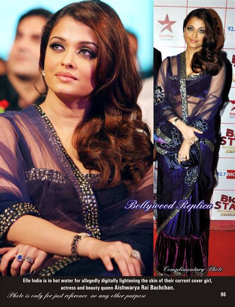 Aishwarya Rai Blue Net Saree