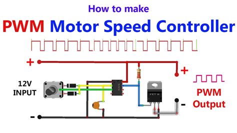 How To Make Pulse Width Modulation Pwm Motor Speed Controller Using Ne555 And Irfz44n Youtube