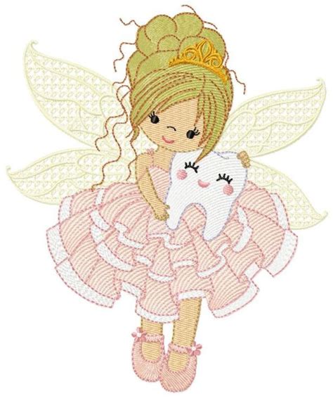 Tooth Fairy Embroidery Designs Tooth Embroidery Design Etsy Fairies